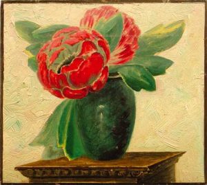1917_André-Evard-Pfingstrose-in-Vase-1917-Öl-auf-Hartfaserplatte-22-x-25-cm