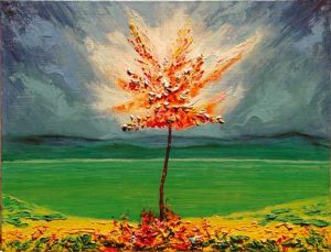 1948_André-Evard-Burning-tree_-Oil-on-wallboard_27-x-35-cm.