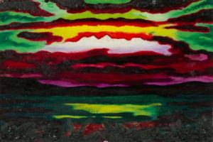 1961_Evard-sheet-lightning-Oil-on-wallboard-27-x-405-cm-signed