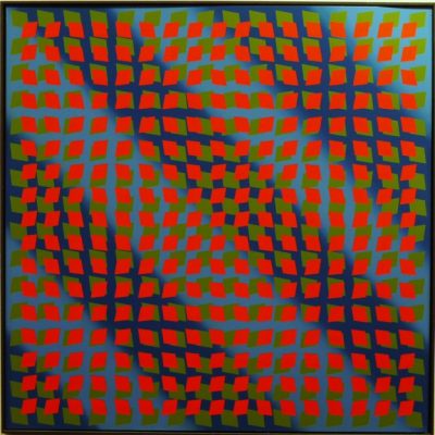 Joachim Kaiser – Rautengitter diagonal, 2012 Acryl auf Kömatex 85 x 85 cm © messmer foundation